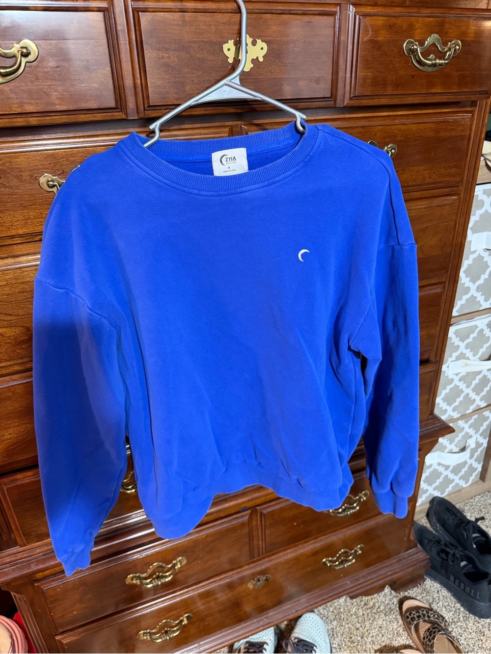 ZYIA Relaxation Cobalt Blue Crewneck Sweatshirt